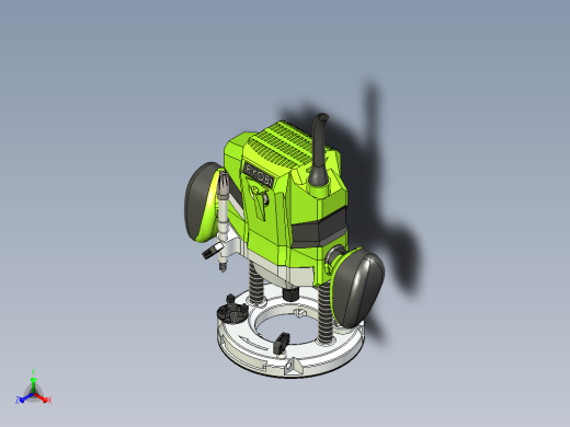 B2004490-Ryobi ERT 1400 RV型槽锯正等轴测缩略图
