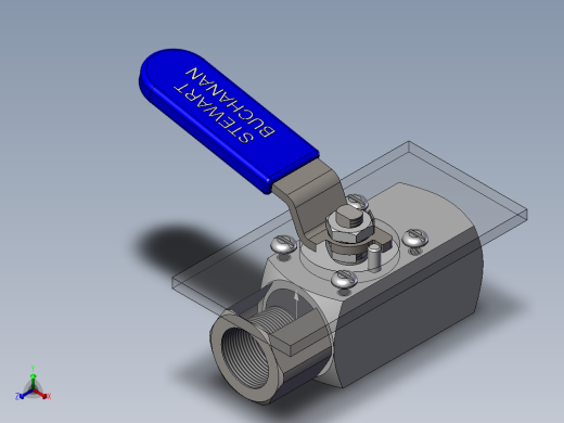 2款BVA1-ZB型面板安装单球阀模型