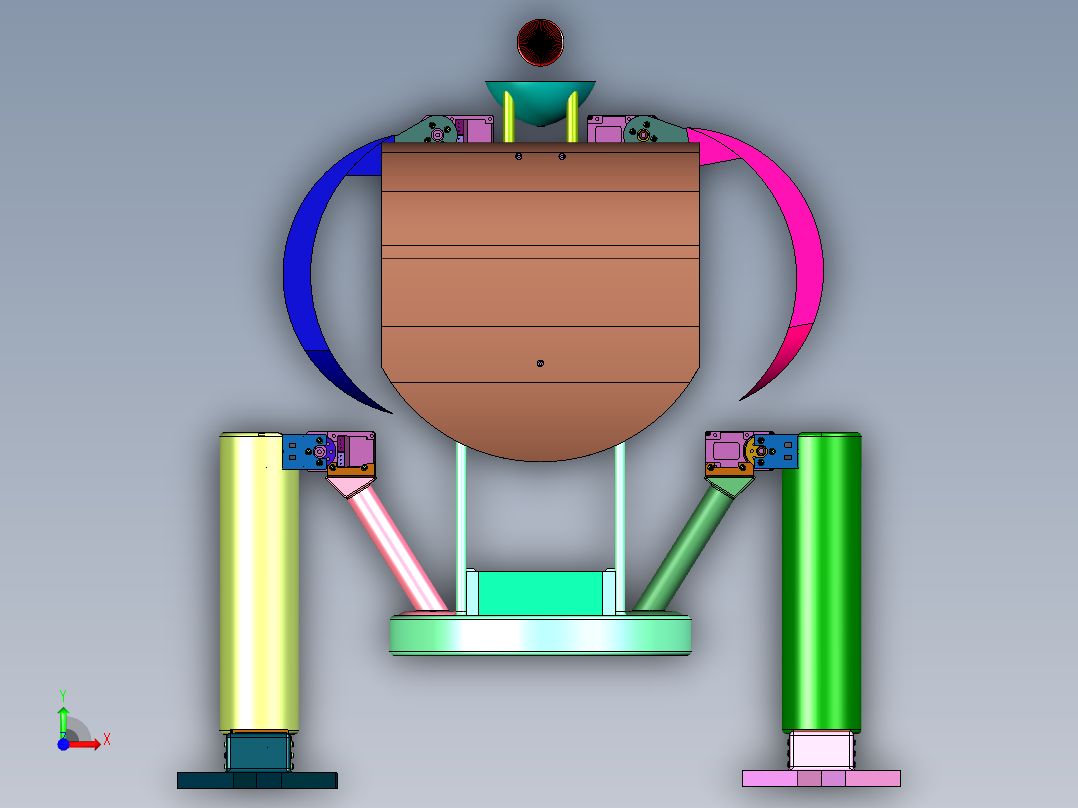 仿生企鹅机器人前视图