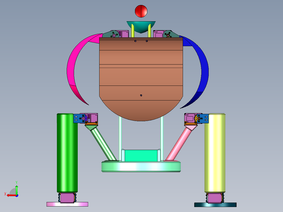 仿生企鹅机器人后视图