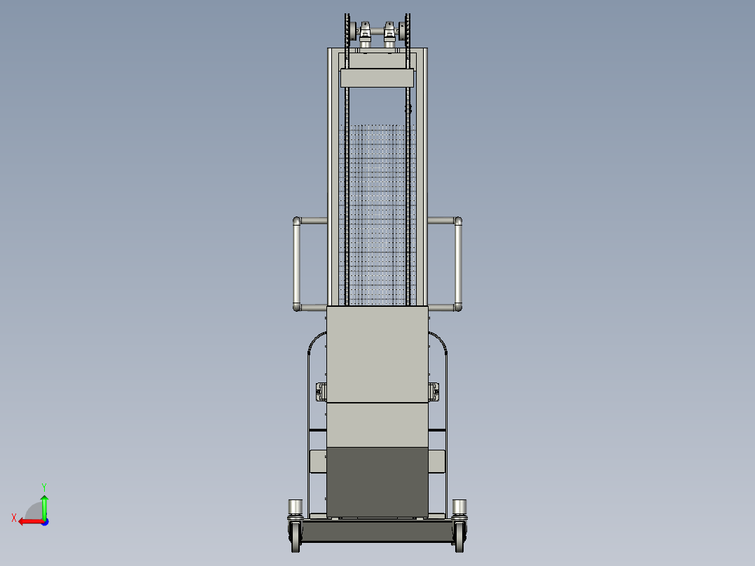蓄电池叉车1吨仓储便携式小型电动搬运车后视图