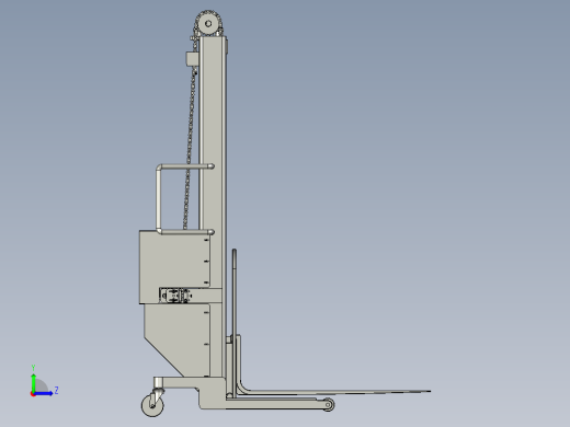 蓄电池叉车1吨仓储便携式小型电动搬运车左视缩略图
