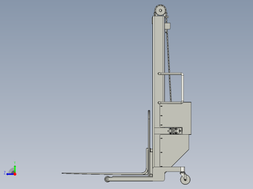 蓄电池叉车1吨仓储便携式小型电动搬运车右视缩略图