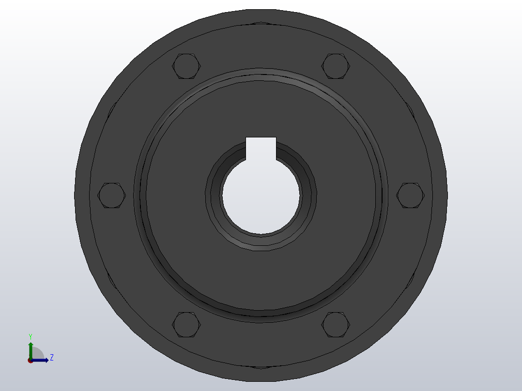LX(HL)型弹性柱销联轴器／LXZ(HLL)型带制动轮弹性柱销联轴器_LX5联轴器Z60×142／Z60×107左视图