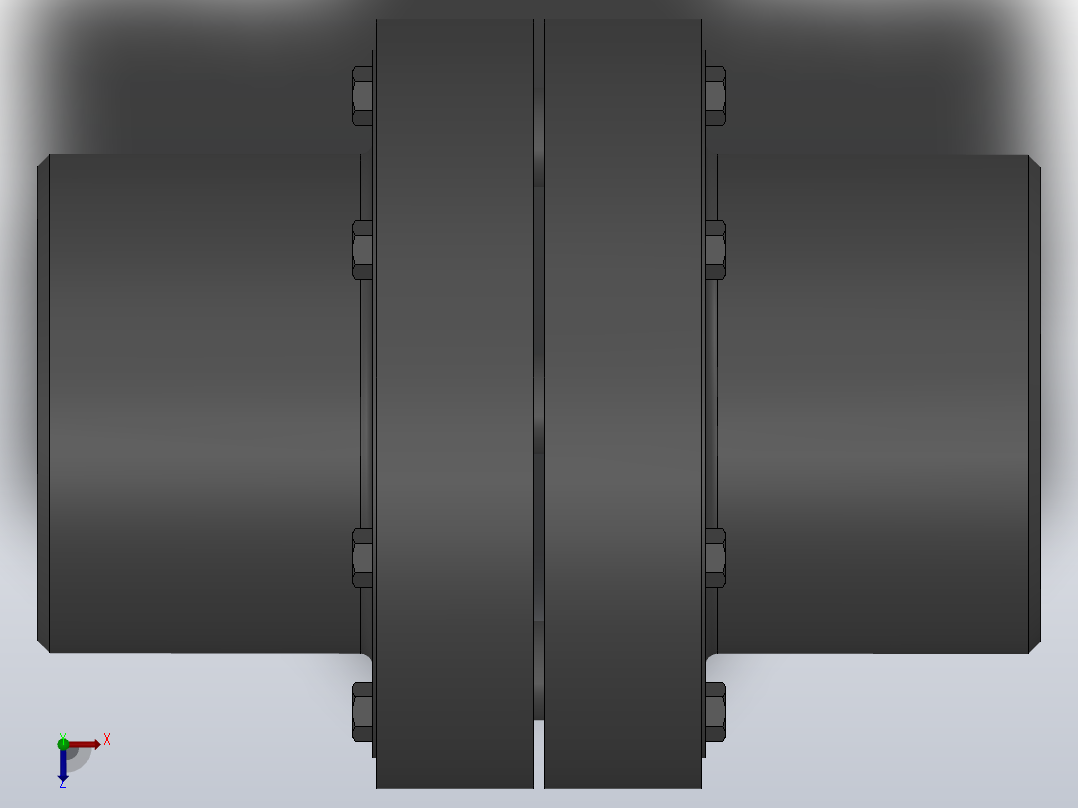 LX(HL)型弹性柱销联轴器／LXZ(HLL)型带制动轮弹性柱销联轴器_LX5联轴器Z60×142／Z60×107俯视图