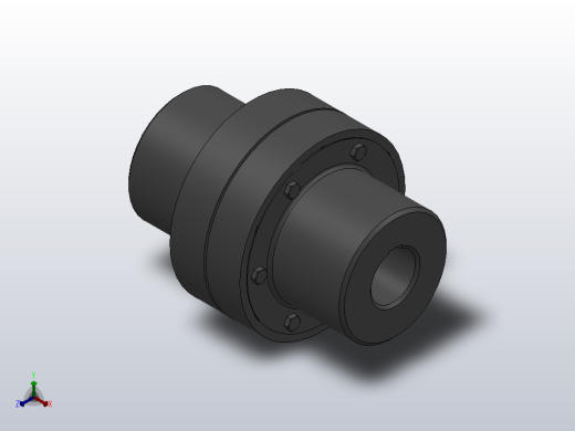 LX(HL)型弹性柱销联轴器／LXZ(HLL)型带制动轮弹性柱销联轴器_LX5联轴器Z60×142／Z60×107正等轴测缩略图