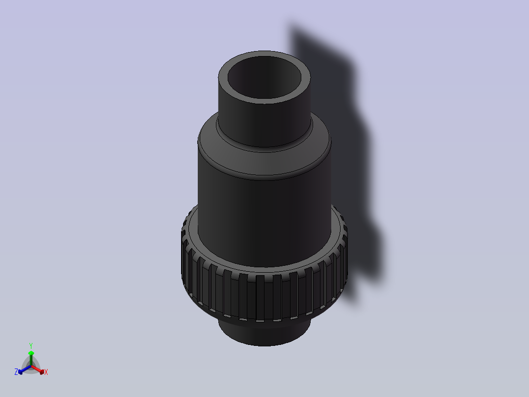 球芯式止回阀-UPVC DN15-DN100正等轴测图