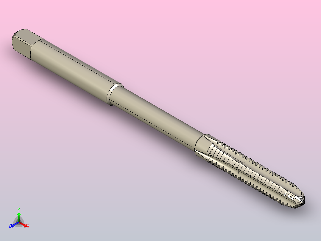 3毫米丝锥主视图