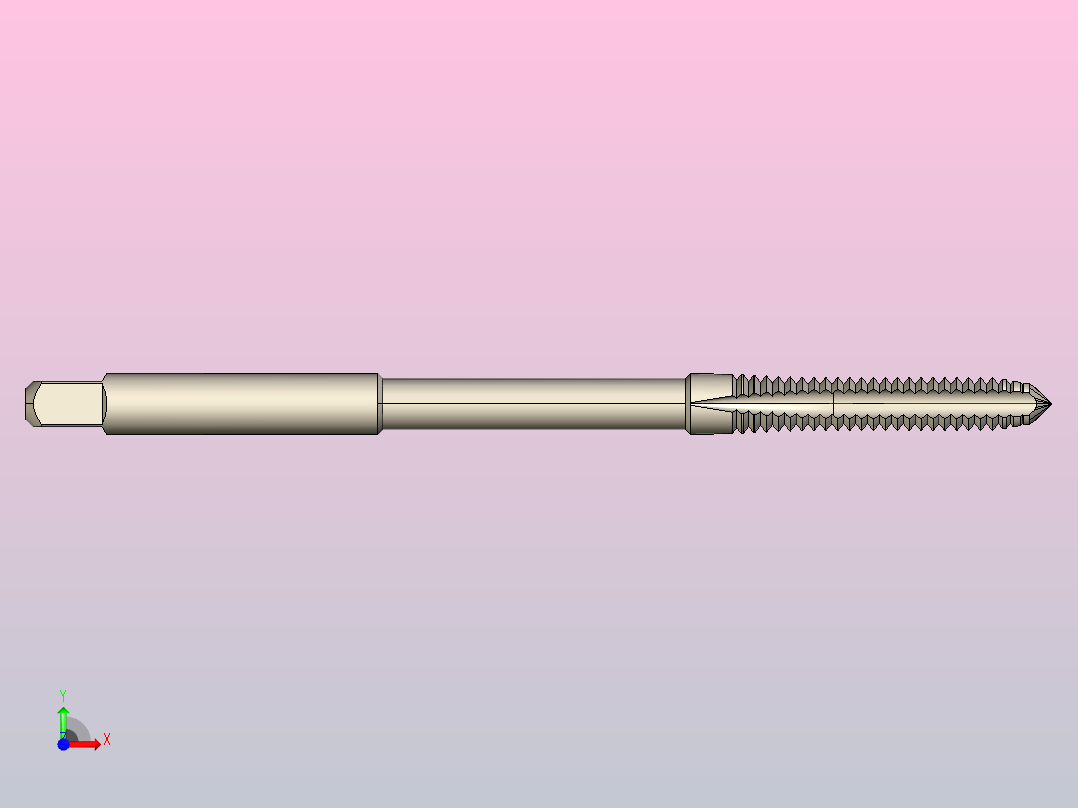 3毫米丝锥前视图