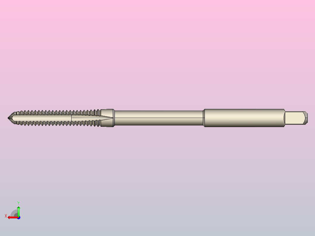 3毫米丝锥后视图