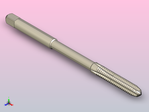 3毫米丝锥正等轴测缩略图