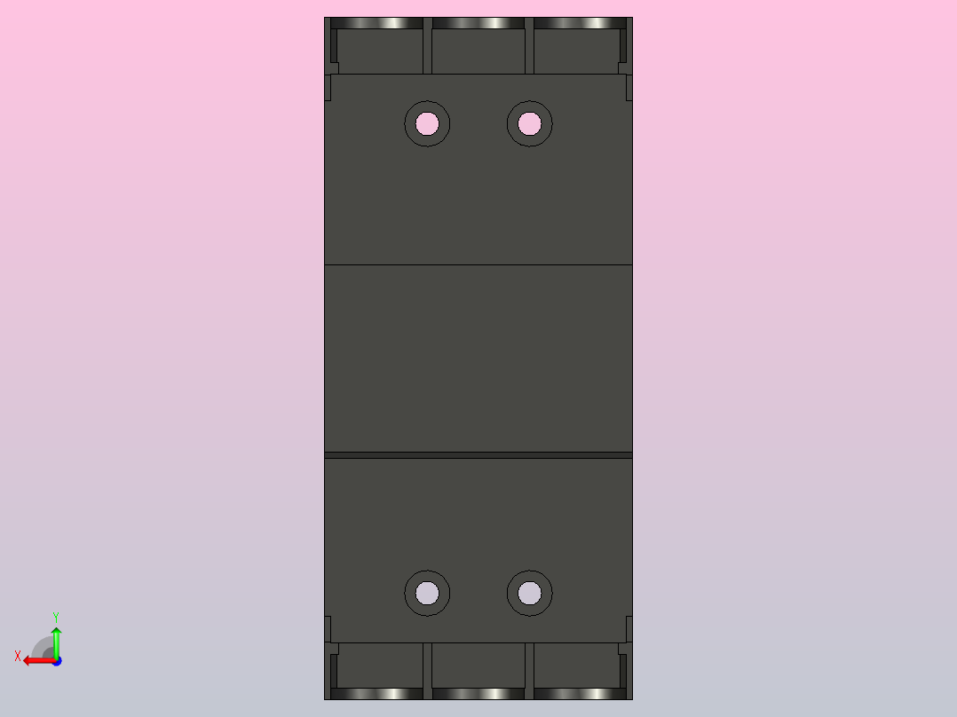 三相开关50A NF50-SVFU_3P。三菱电机后视图