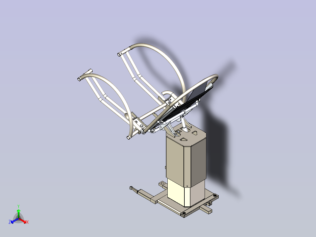 医用妇科椅医疗检查椅结构3D模型主视图