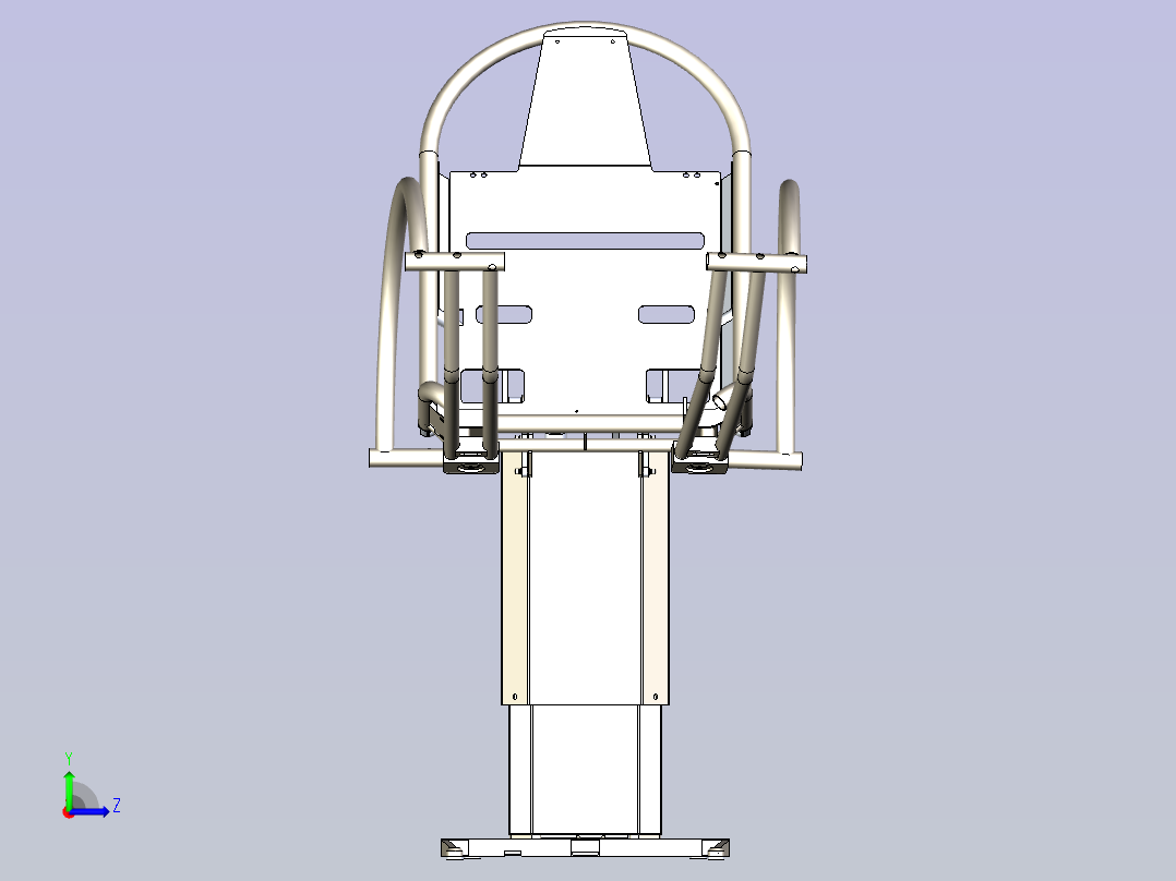 医用妇科椅医疗检查椅结构3D模型左视图