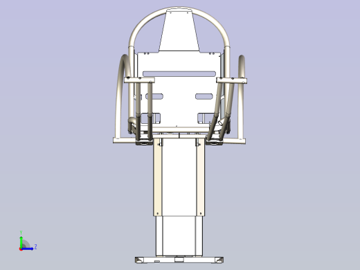 医用妇科椅医疗检查椅结构3D模型左视缩略图