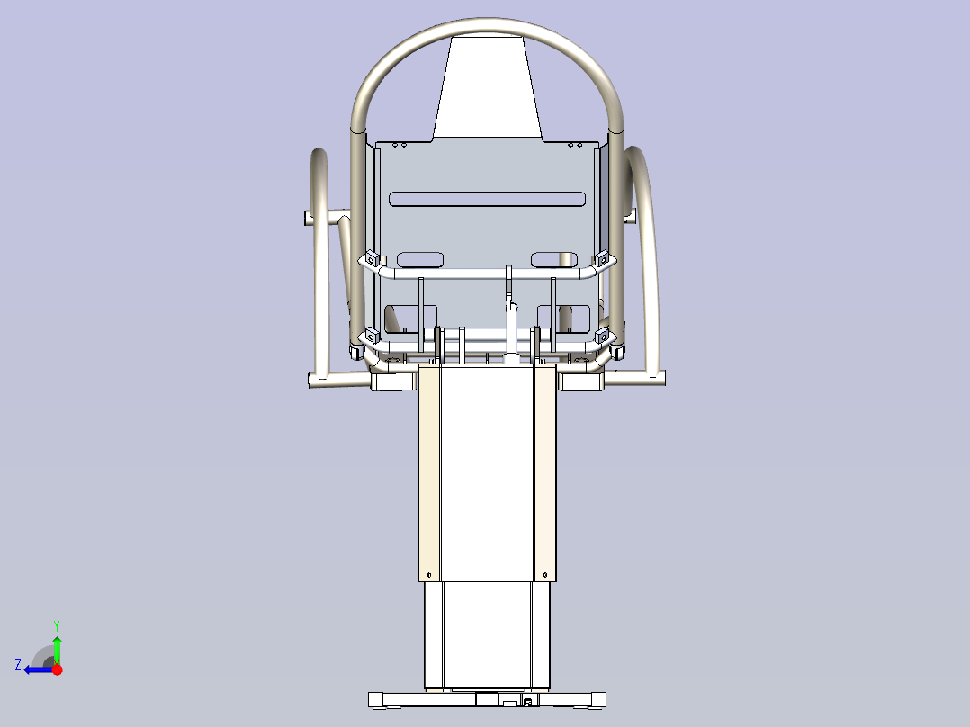 医用妇科椅医疗检查椅结构3D模型右视图