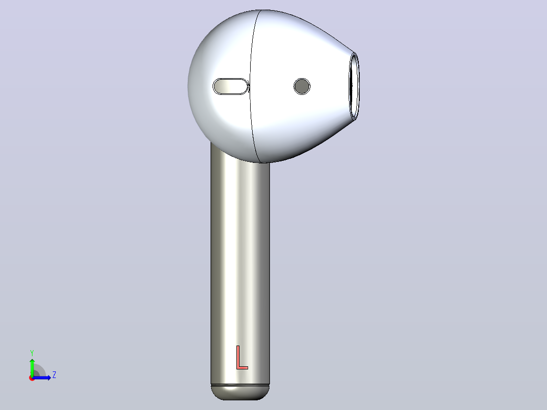 苹果 Airpods 耳机左视图
