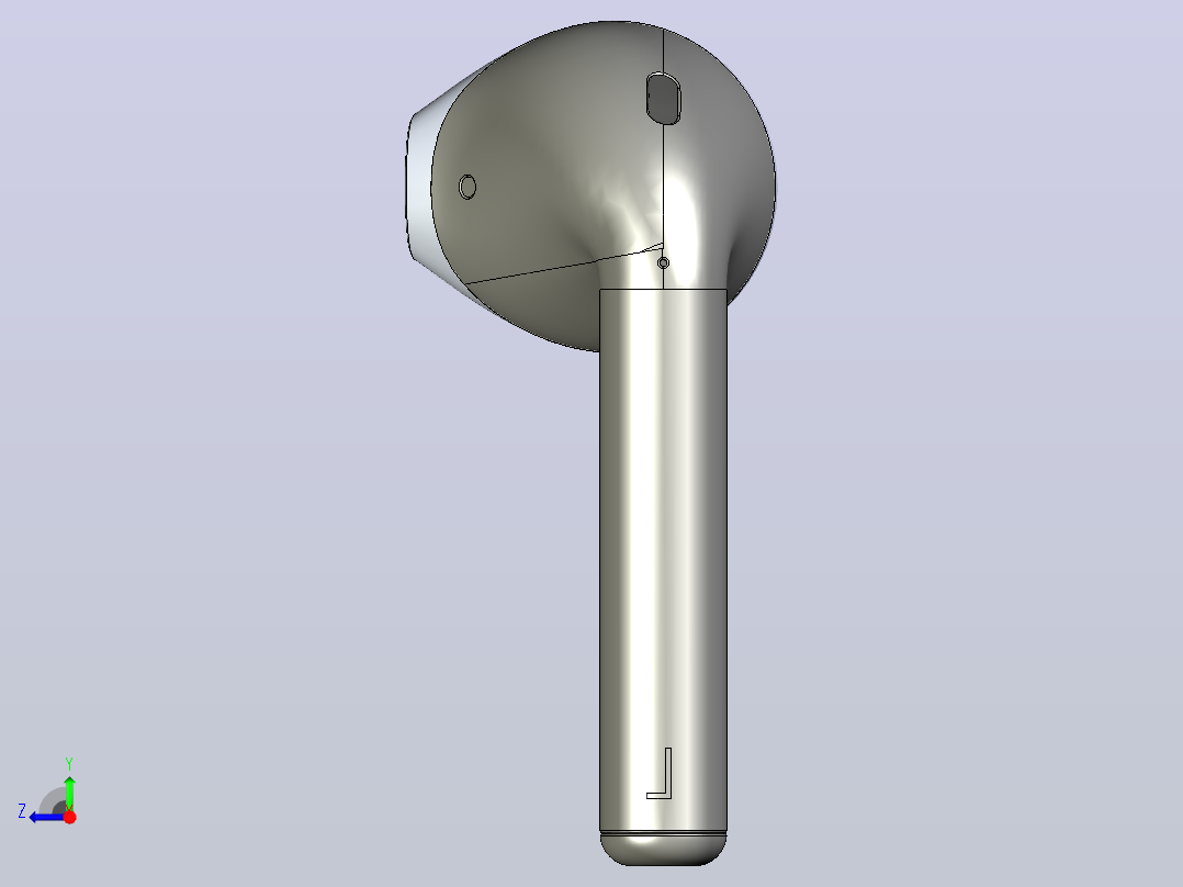 苹果 Airpods 耳机右视图