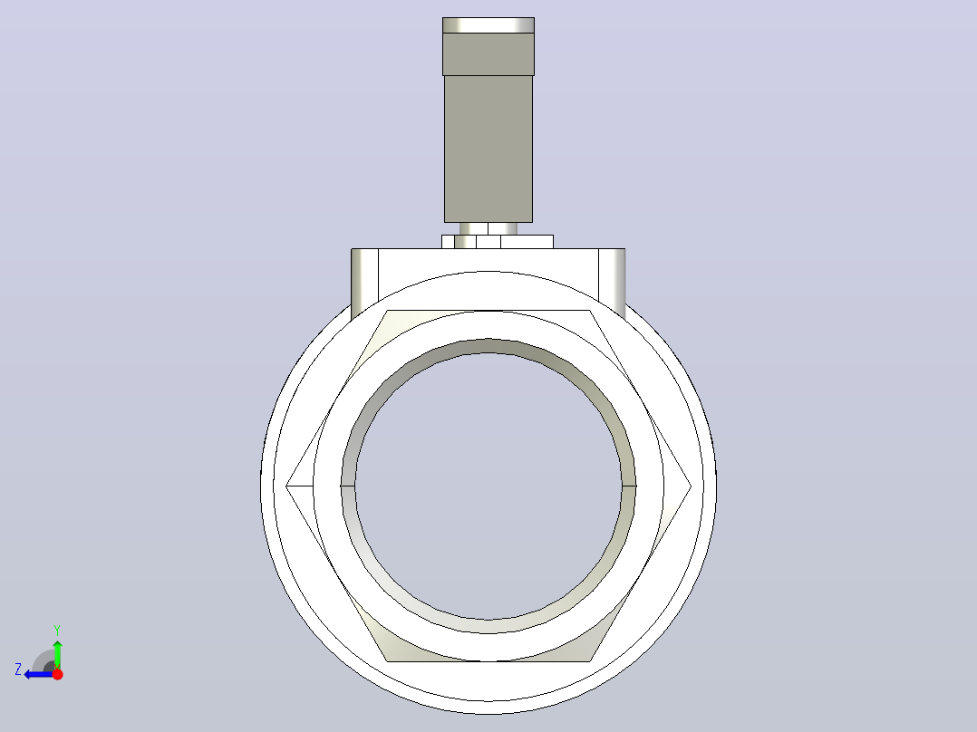 全通径内螺纹不锈钢球阀DN80右视图