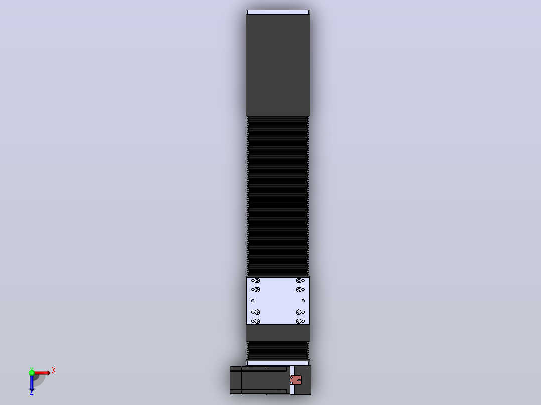 直线模组DMBF100-LUCR（电机左上折）[DMBF100-L45S500-DT400-A2U-LUCR]俯视图