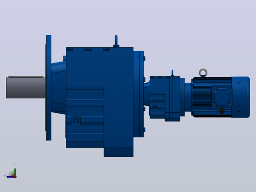 RF147R77法兰轴伸式组合型斜齿轮减速机RF147R77-Y3-4P-100-M1-0°-Φ450右视缩略图