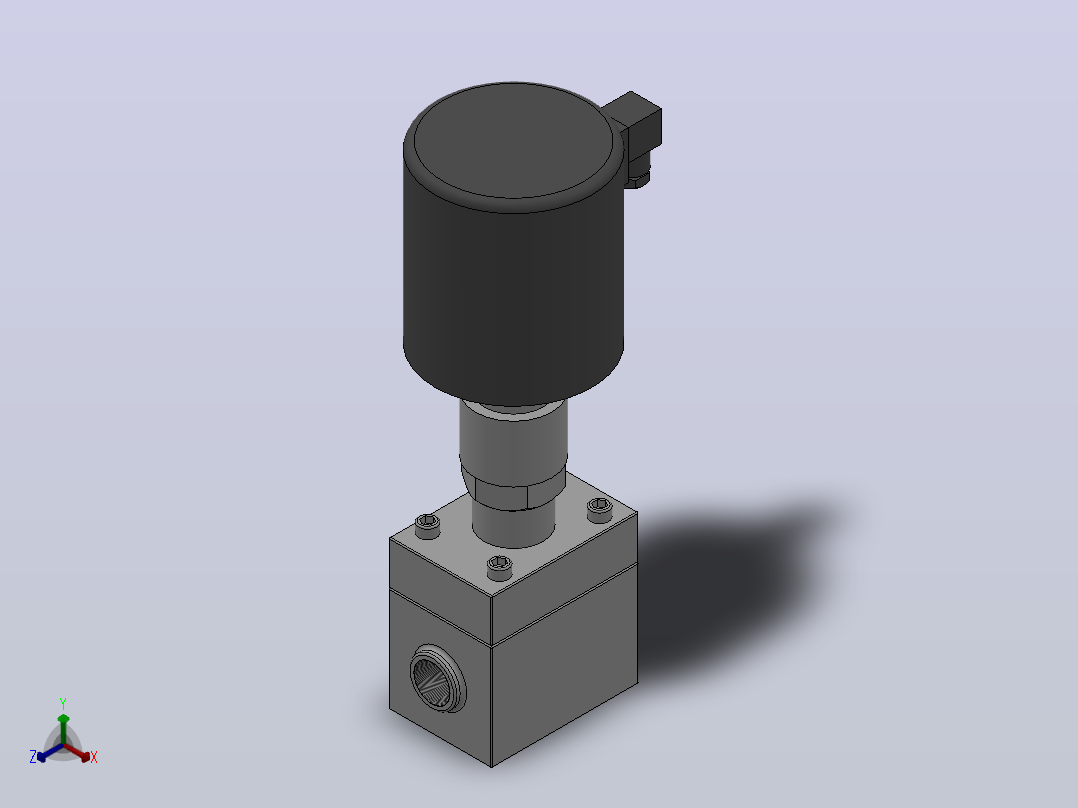 ZCG系列高压电磁阀[ZCG-16.0-15-F-B-K]通径15mm正等轴测图