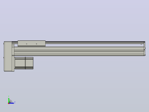SYS14-450-BM-200W滚珠花健、支撑座、滚珠丝杠、交叉导轨、直线模组.STEP左视缩略图