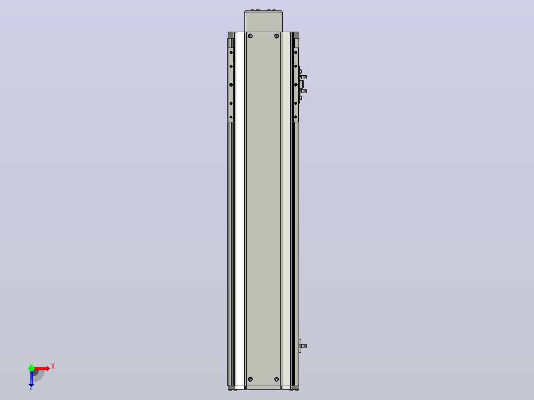 SYS14-450-BM-200W滚珠花健、支撑座、滚珠丝杠、交叉导轨、直线模组.STEP俯视图