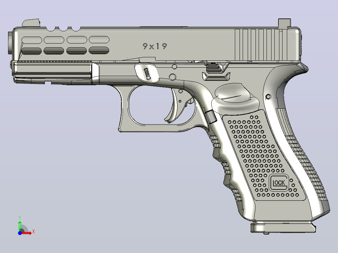 G19手枪前视图