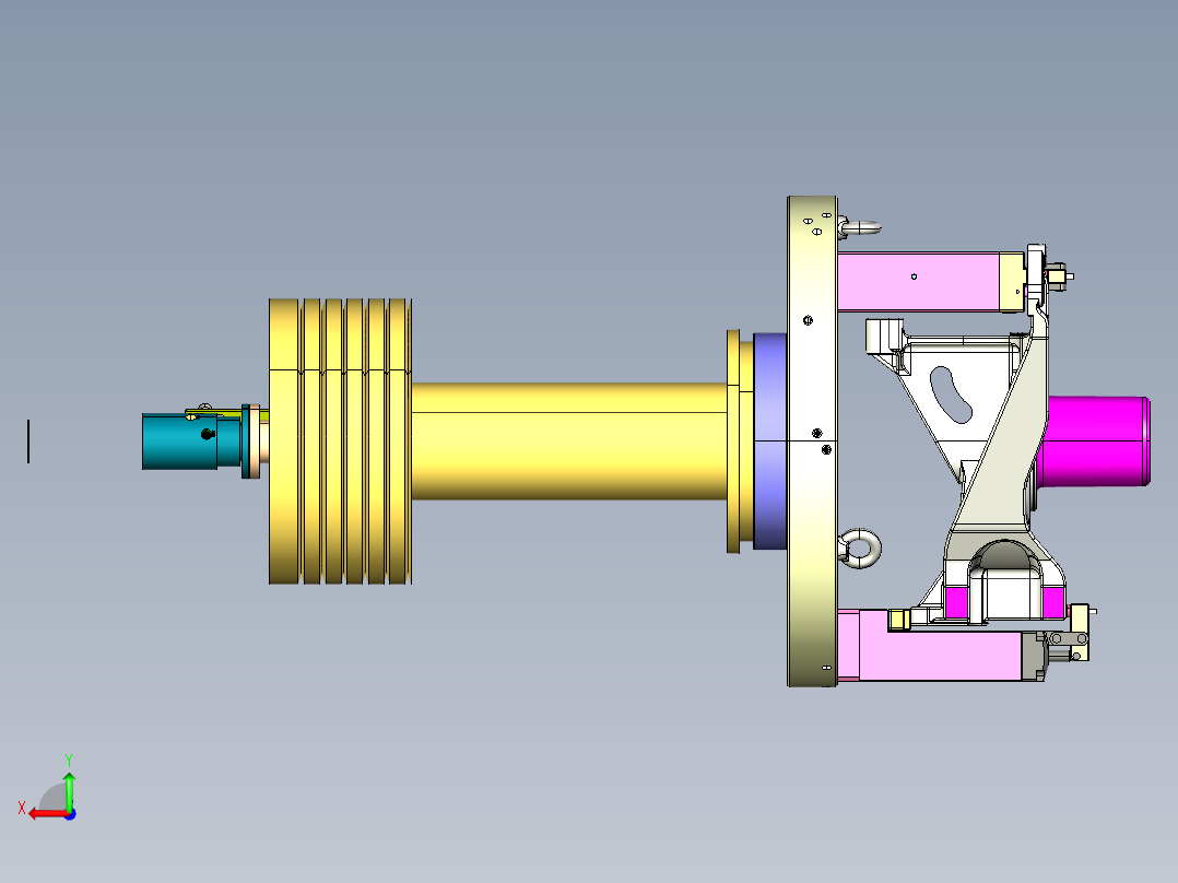 平衡轴支架OP20数控立车液压夹具step后视图