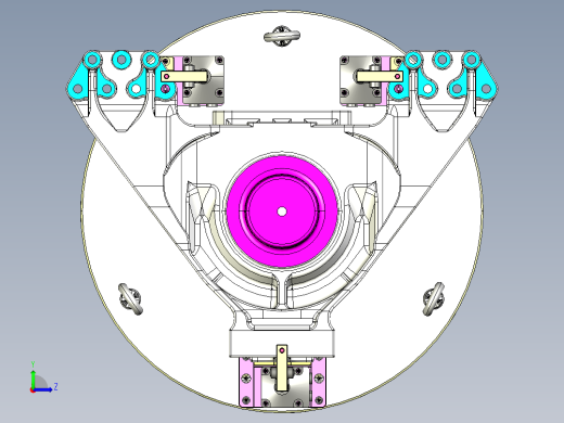 平衡轴支架OP20数控立车液压夹具step左视缩略图