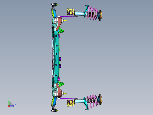 三厢轿车麦弗逊式独立前悬架左视缩略图