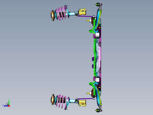 三厢轿车麦弗逊式独立前悬架右视缩略图