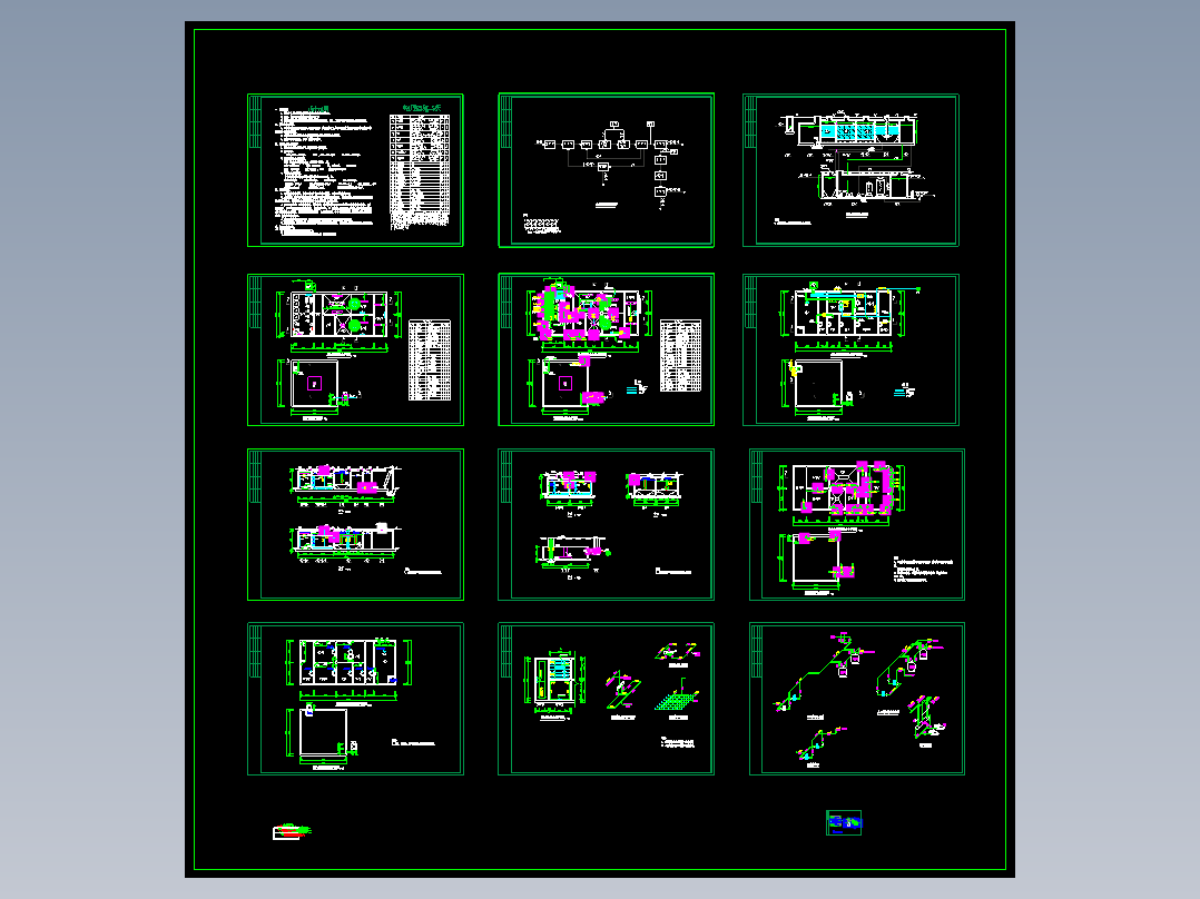 某水解酸化-接触氧化工艺全套(cad)图纸