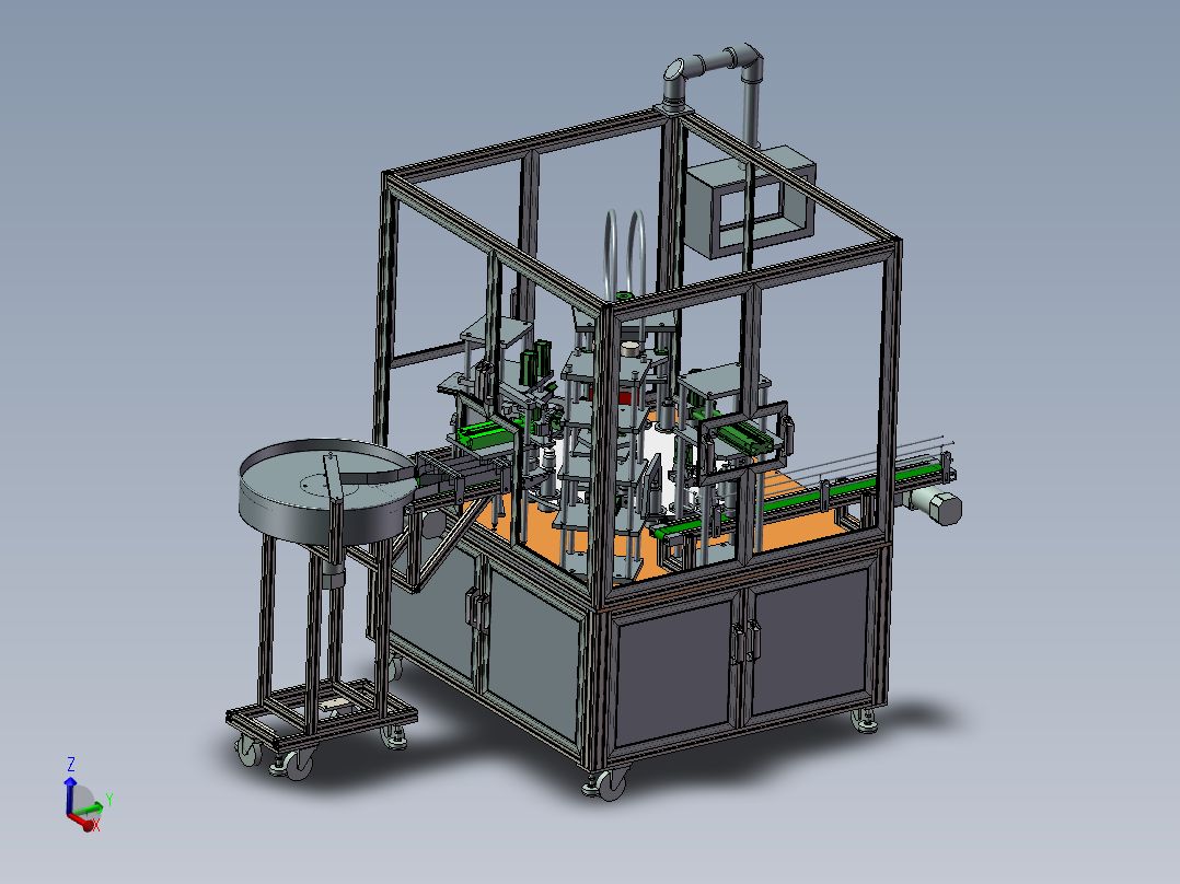双头全自动活塞式液体灌装机3D图纸H283 非标自动化设备3D图纸