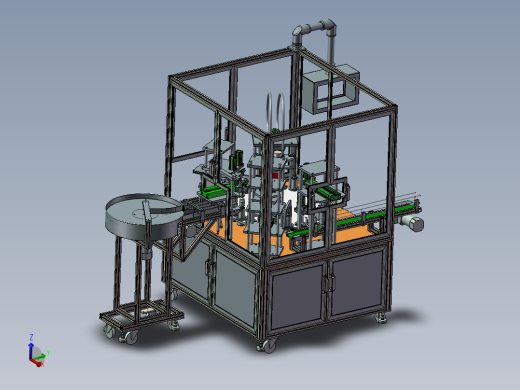 双头全自动活塞式液体灌装机3D图纸H283 非标自动化设备3D图纸