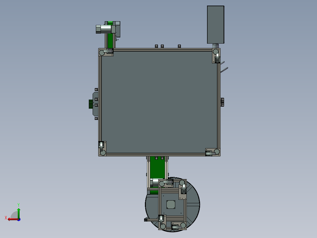 双头全自动活塞式液体灌装机3D图纸H283 非标自动化设备3D图纸后视图