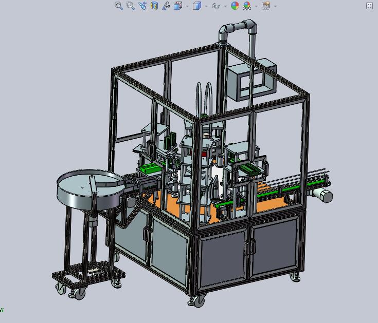 双头全自动活塞式液体灌装机3D图纸H283 非标自动化设备3D图纸