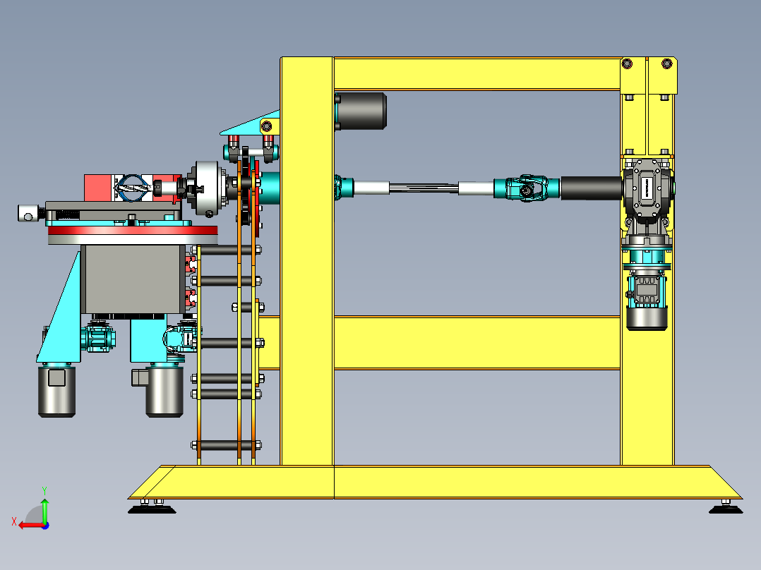 德国数控开槽机3D模型后视图