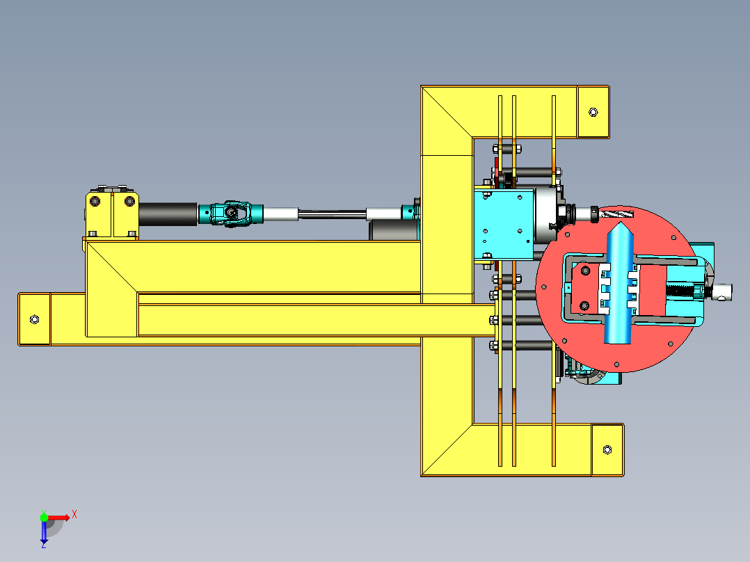 德国数控开槽机3D模型俯视图