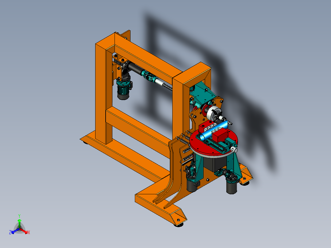 德国数控开槽机3D模型正等轴测图