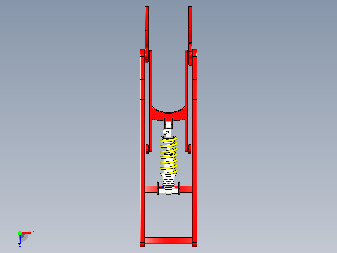 大众车前叉俯视图