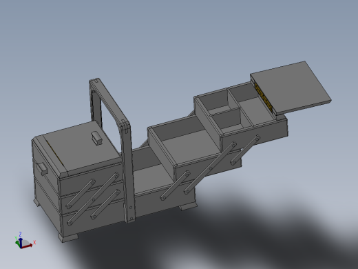 solidworks 德国折叠箱子造型设计