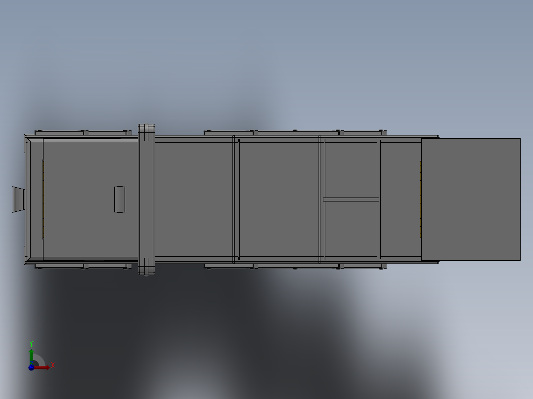 solidworks 德国折叠箱子造型设计前视图