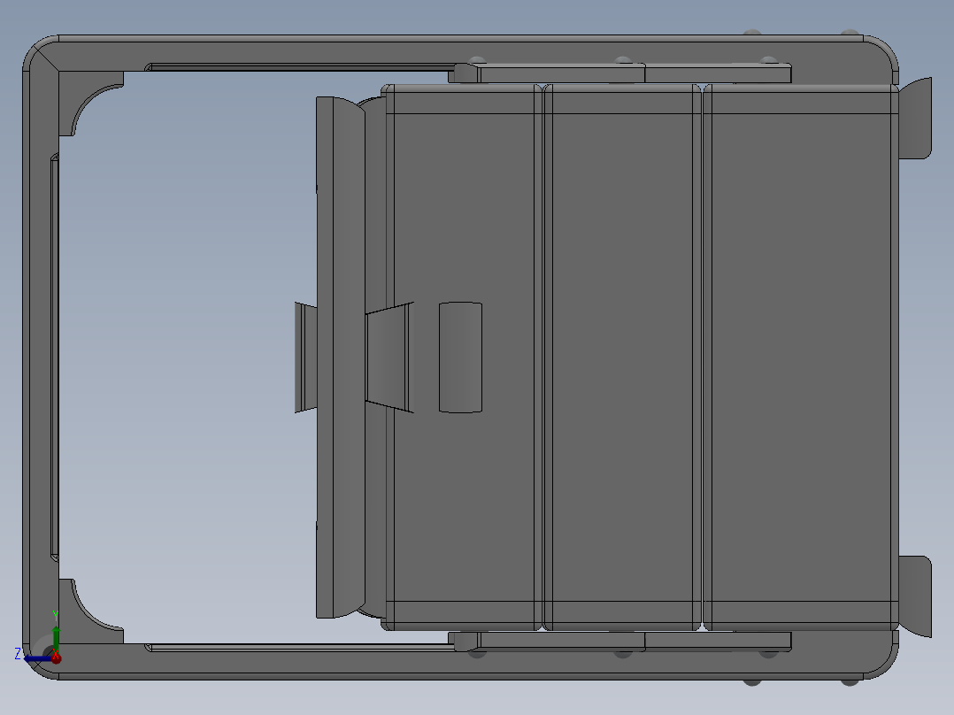 solidworks 德国折叠箱子造型设计右视图