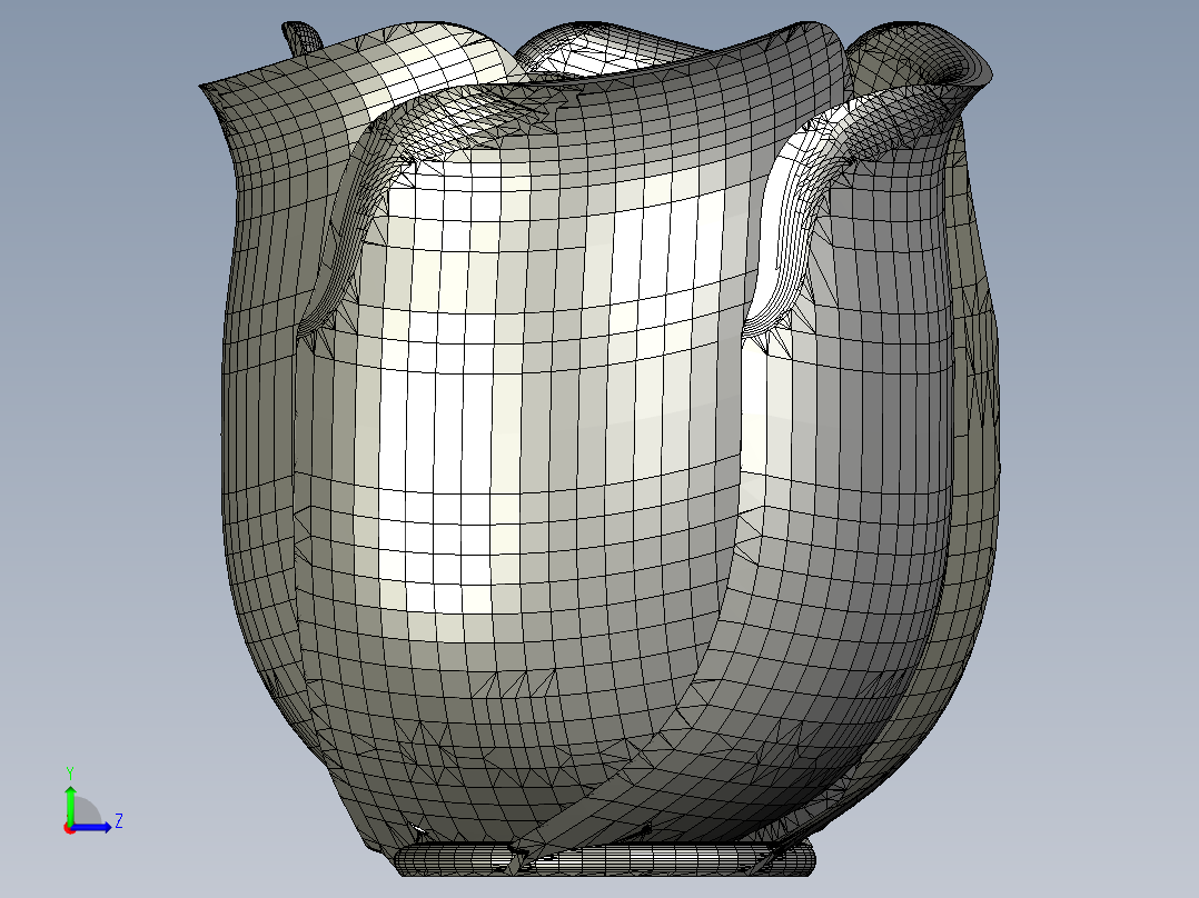 实体玫瑰花左视图