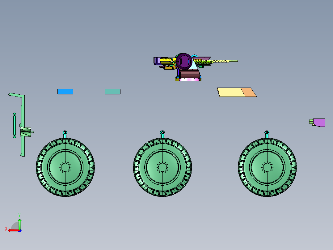 六轮型军用装甲车后视图