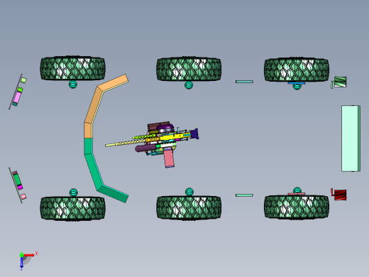 六轮型军用装甲车俯视缩略图