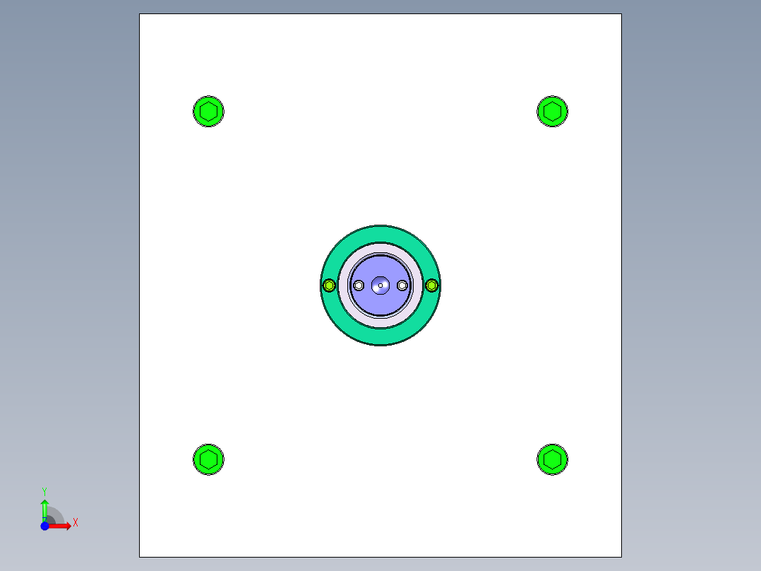FD10放大器壳体模具设计及模具零件制造工艺前视图