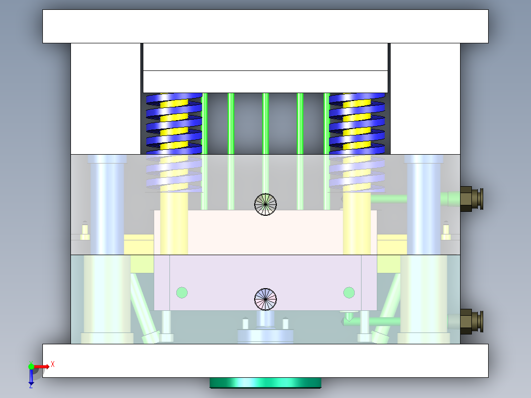 FD10放大器壳体模具设计及模具零件制造工艺俯视图